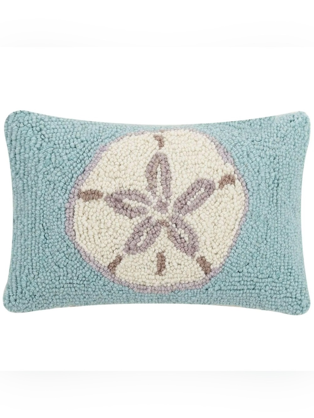 Hooked Sand Dollar Accent Pillow